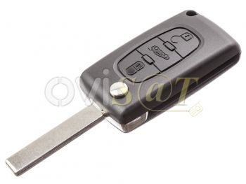 Producto Genérico - Carcasa llave de telemando plegable para Peugeot / Citroen V2.